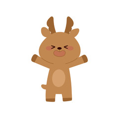 かわいいトナカイのイラスト