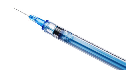 Syringe for injection vaccine needle isolated on white background