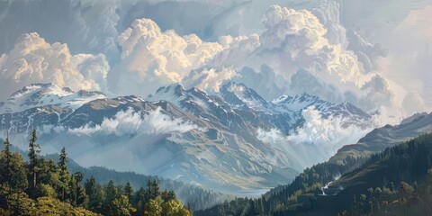 Cloud over the mountains