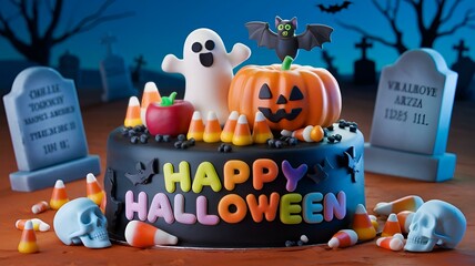 halloween pumpkin and candles