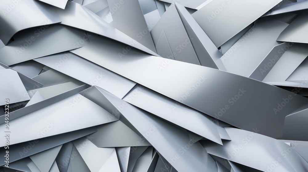 Poster silver abstract geometric shape background for modern and sleek design. sophisticated visuals for gr