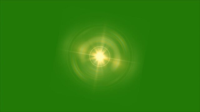 flashlight overlay, flashing light green screen, sunrise isolated on green screen background, 
Glowing sun on green screen background motion graphic effects. Atom rays on green screen.