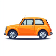 Orange Classic Car Illustration