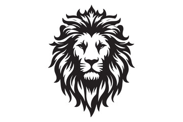 lion head silhouette vector illustration