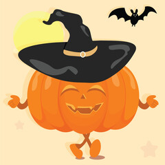 pumpkin Happy Halloween hat Character