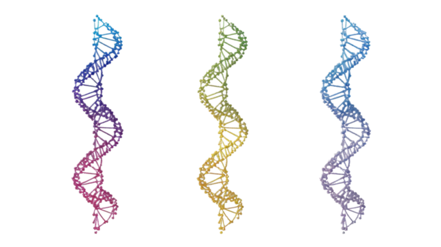 DNA structure isolated on white background