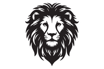 lion head silhouette vector illustration