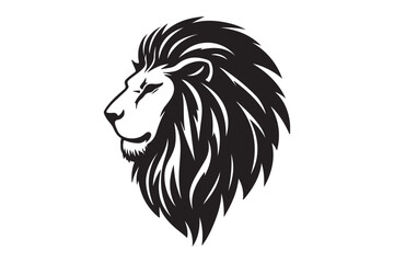 lion head silhouette vector illustration