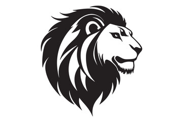 lion head silhouette vector illustration