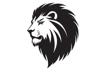 lion head silhouette vector illustration