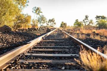 Railway through outback Queensland