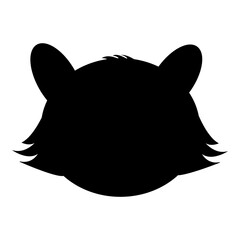 Raccoon Silhouette Face