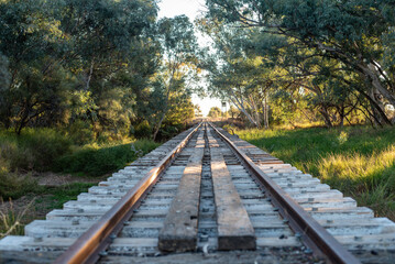 Railway through outback Queensland