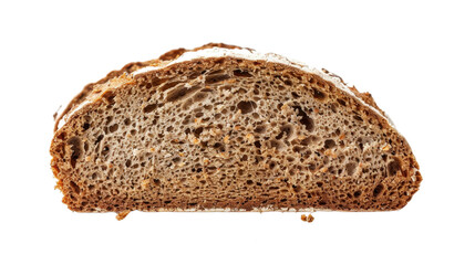 Slice of wheat bread isolated on white background