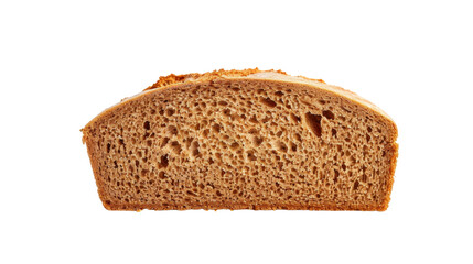 Slice of wheat bread isolated on white background