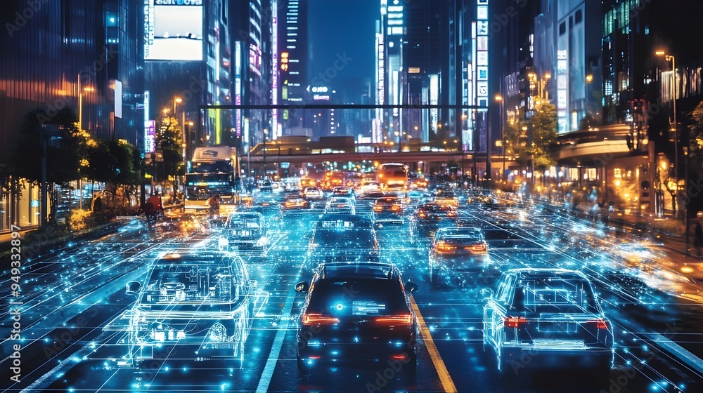 Poster autonomous vehicles seamlessly interacting with smart traffic management systems using iot technolog