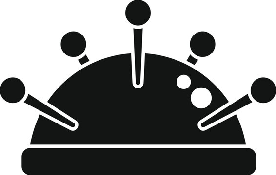 recommend clip art: This is a silhouette of a pincushion with sewing pins sticking out of it
