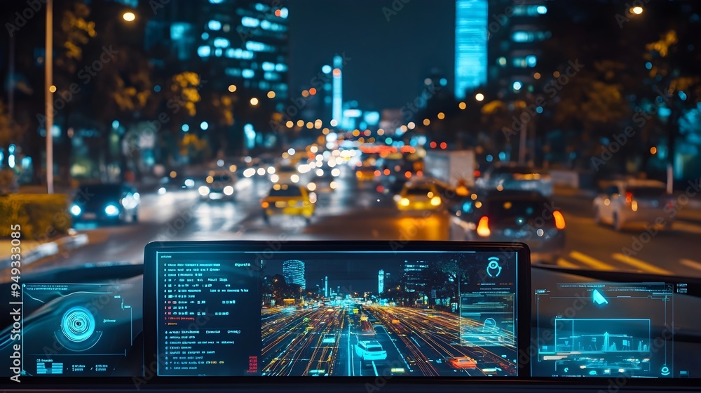 Poster a digital dashboard showcasing real time iot data analytics for city planners to optimize urban tran