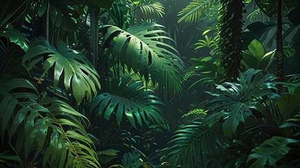 Fototapeta premium green fern in the forest