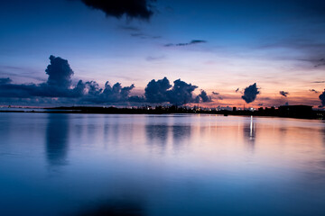 sunrise over the lake