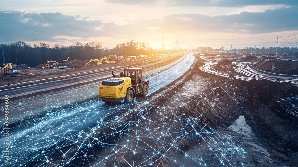 Poster photograph showcasing how iot internet of things technology is streamlining the workflow and improvi