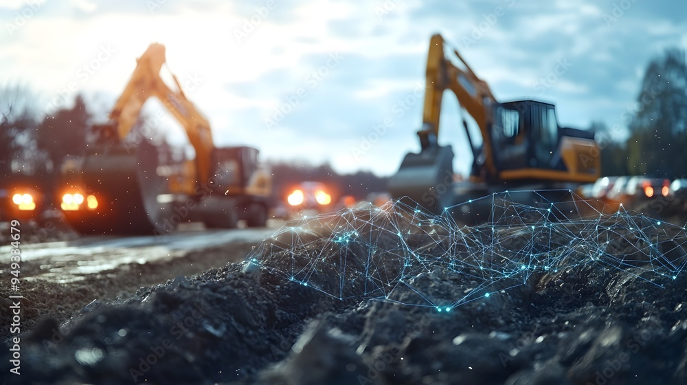 Poster innovative real time data monitoring system from iot devices at a road construction site enabling en