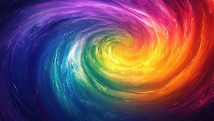 Obraz premium A vibrant swirl of rainbow colors