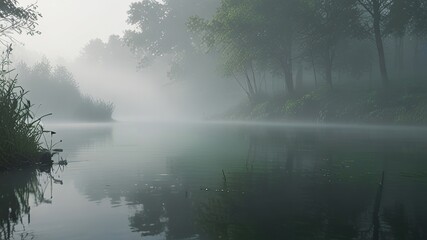 Fototapeta premium morning on the river