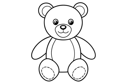 recommend clip art: Teddy bear line art vector, Cute teddy outline icon