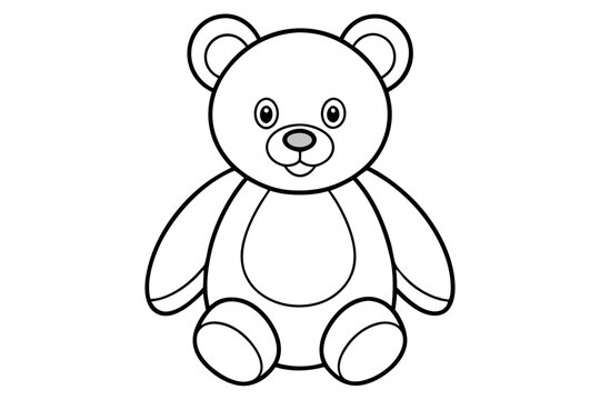recommend clip art: Teddy bear line art vector, Cute teddy outline icon
