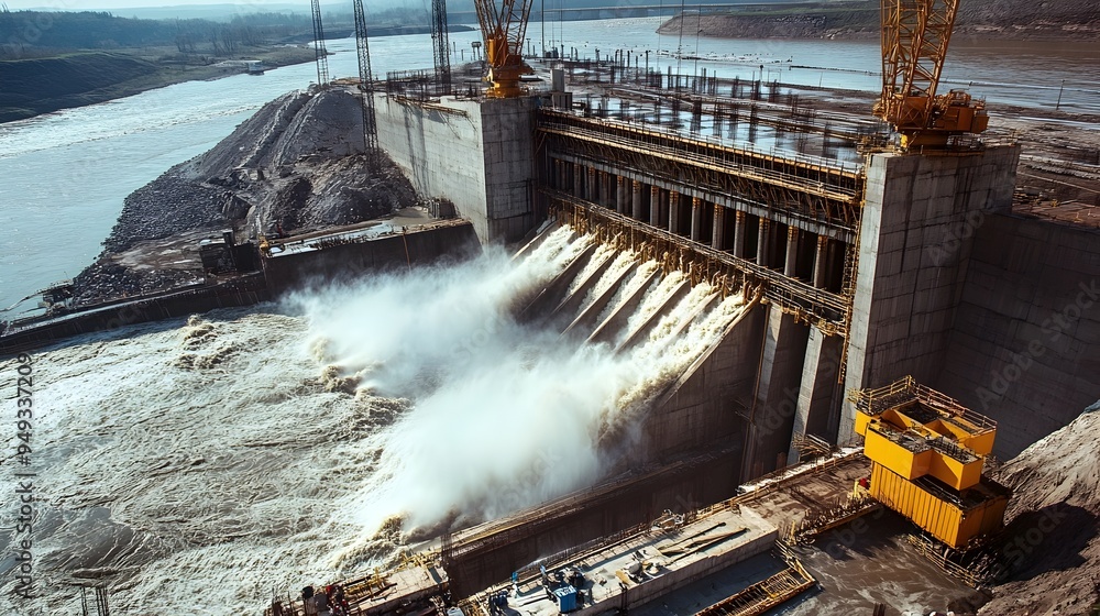 Poster innovative iot technology managing and optimizing the water flow during the construction of a sustai