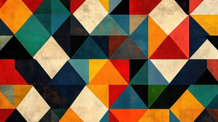 Vibrant and colorful abstract design with geometric patterns.
