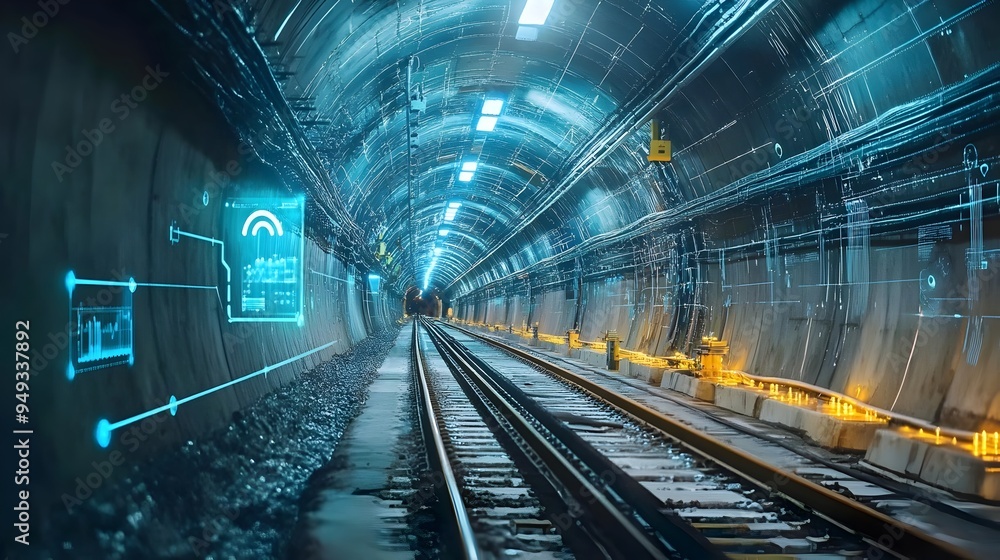Poster innovative iot powered optimization of material usage and workflow efficiency in tunnel construction