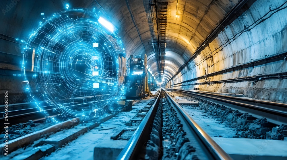 Poster iot powered installation of electrical systems in a tunnel infrastructure automated guidance and con