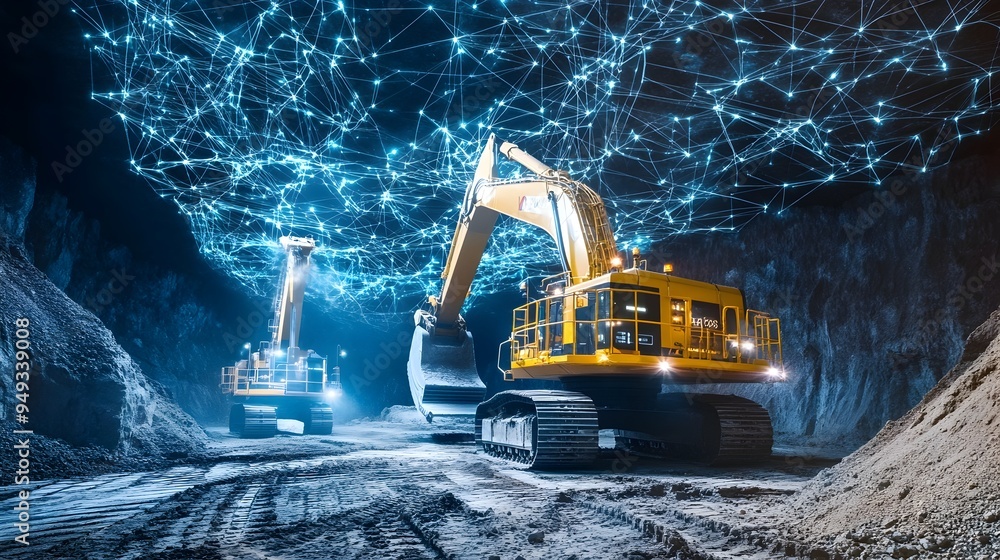 Poster advanced iot enabled technology powering intelligent control of heavy machinery at a mining excavati