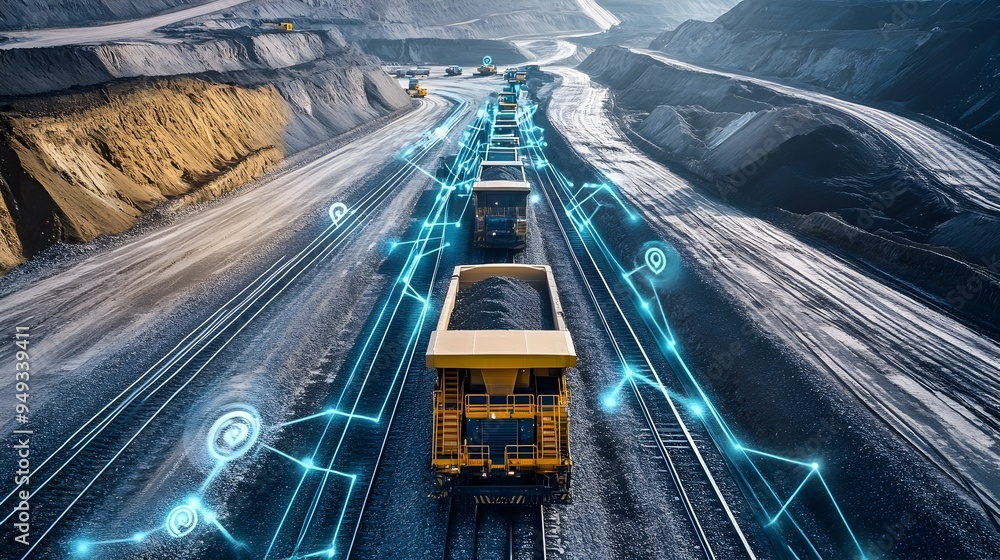 Poster iot powered logistics and transportation of mined materials optimizing the supply chain through auto