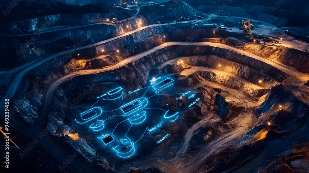 Poster advanced iot sensor technology monitoring levels in real time during critical mining blasts providin