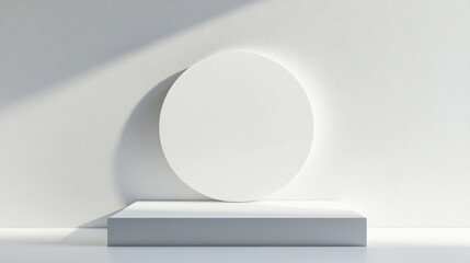 Fototapeta premium White Minimalist Platform.