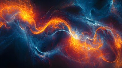 Fototapeta premium Abstract Swirling Fire and Ice Background.