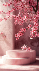 Pink Podium Flowers.