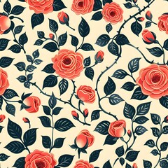 Naklejka premium retro seamless pattern