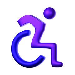 Handicap Symbol II icon isolated on the white background 