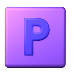 Parking Sign icon isolated on the white background