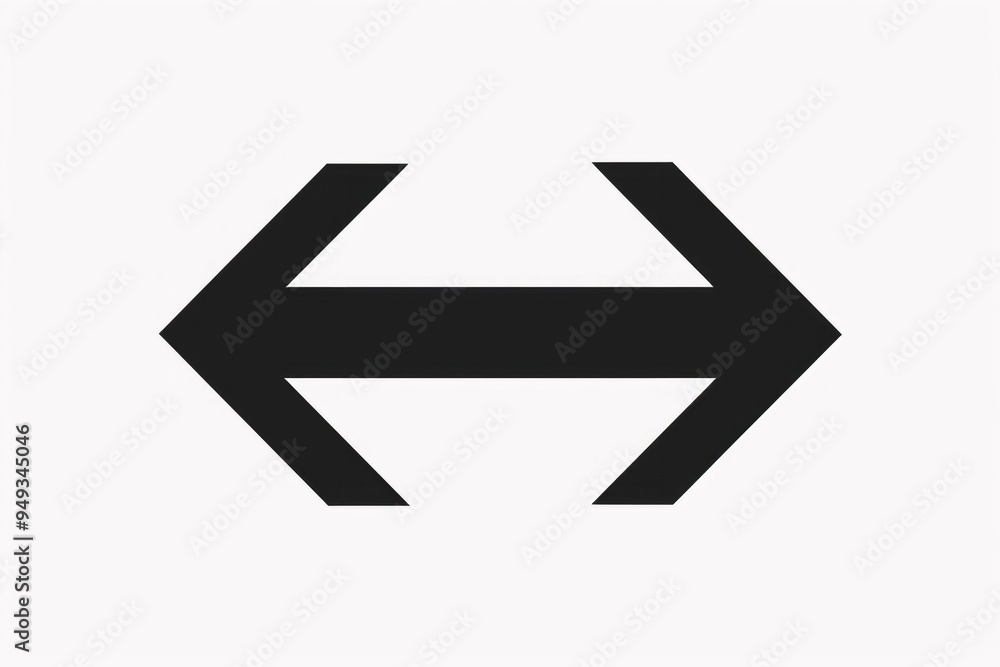 Poster Simple graphic of an arrow pointing left, suitable for use in navigation or directional illustrations