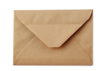 A simple illustration of an open brown envelope placed on a white background, perfect for use in designs related to correspondence or communication