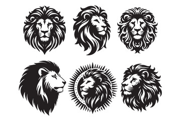 lion head silhouette vector illustration