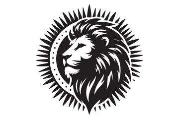 lion head silhouette vector illustration
