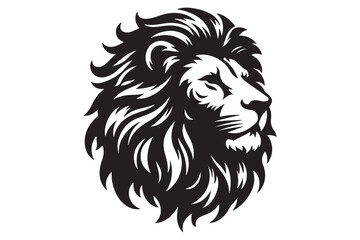 lion head silhouette vector illustration