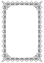 Vintage abstract frame lines for decorating A4 paper. Graphic element.