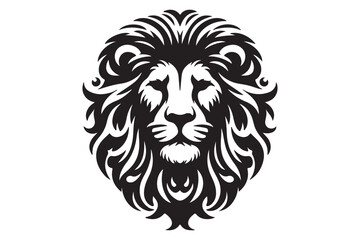 lion head silhouette vector illustration